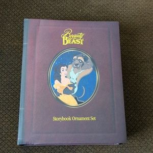 New Retired Disney 2019 Beauty and the Beast Storybook Ornament Set, NEVER USED